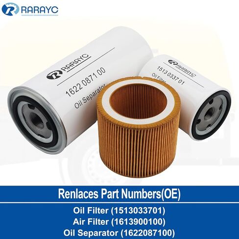 2901091900 Air Oil Compressor Filter Kit Compatible with Atlas Copco Compressor GX7, GX11, GA7, GA11 Replacement Part Number 622087100 1513033701 1613900100 in Kuwait