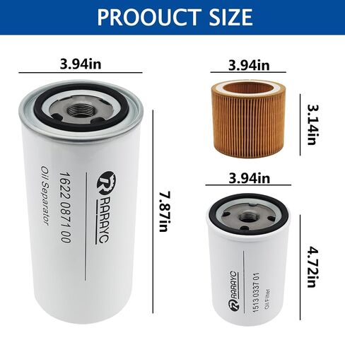 2901091900 Air Oil Compressor Filter Kit Compatible with Atlas Copco Compressor GX7, GX11, GA7, GA11 Replacement Part Number 622087100 1513033701 1613900100 in Kuwait