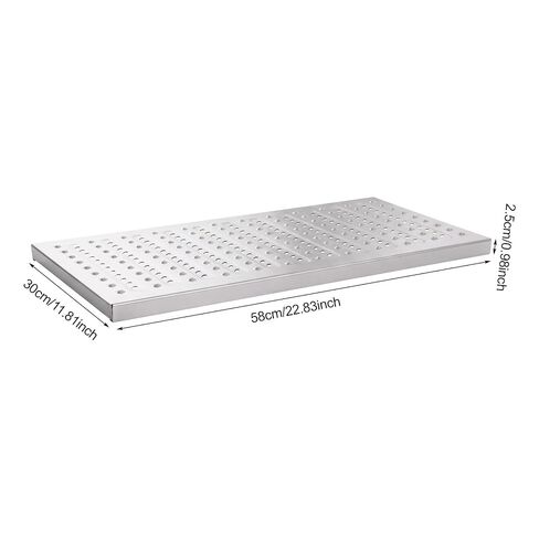 3 Pack 304 Stainless Steel Channel Drain Grate, Outdoor Metal Trench Drain Covers with Anti-Slip Surface, Sewer Drainage Grates for Yard Sidewalk Garden Patio Pavement, Rectangular Floor Drain Lid in Kuwait