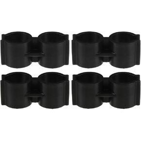 VOSAREA 4pcs Clip for Broom and Dustpan, Black Plastic Broom and Dustpan Connector Clip, Double Pipe Clamp Fastener for Space Saving Storage Organizer in Saudi Arabia