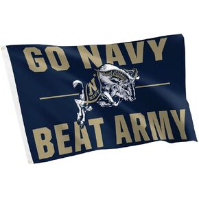 Desert Cactus United States Naval Academy 100% Polyester Indoor Outdoor 3x5 feet Banner Midshipmen Navy USNA (Flag Go Navy, Beat Army) in Kuwait