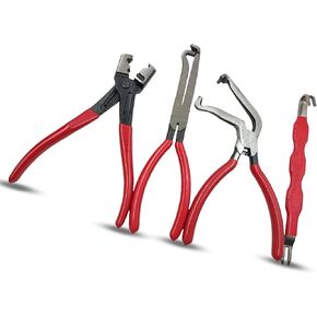 Electrical Disconnect Pliers for Cars 4-Piece - Electrical Connector Disconnect Tool Set, Automotive Plug Connector Separator Removal Tool & Hose Clamp Pliers (Straight+60 Degree) in Kuwait