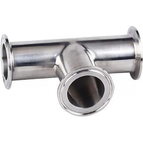 304 Stainless Steel Sanitary Ferrule 3 Way Tee Connector - Tri Clamp Pipe Fitting for Food and Beverage Industries(51mm x Ferrule 64) in Saudi Arabia