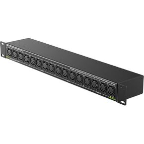 AA AUDIO ACCESSORY AP16 XLR Patchbay، فتحة تصحيح متوازنة ذات 16 قناة XLR مع 4 أقسام وحدات PCB قابلة للعكس لسهولة إعادة تكوين الموصل، وجهات اتصال مطلية بالذهب، ولوحة توصيل كاملة من الفولاذ in Kuwait