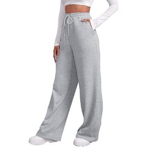 Sweatpants for Women 2026 Fashion Wide Leg Yoga Pants Lounge High Waisted Drawstring Casual Loose Baggy Pants in Kuwait