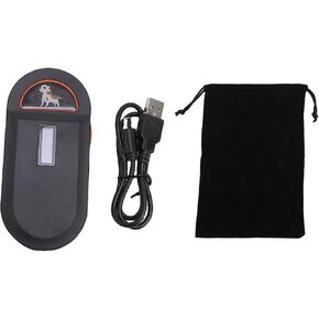 Pet Microchip Scanner, Dual Frequency FDX B Emid Rechargeable Animal Tag Scanner with Bright Display for Pet Management Farm Control Railway Check Information Collection (White) in Kuwait