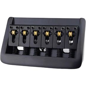 Guyker Adjustable Guitar Bridge 10.5mm String Space with Copper Fixed Saddles and Zinc Block Replacement Part for 6 String Electric Guitar (GG2006, Gold) in Kuwait