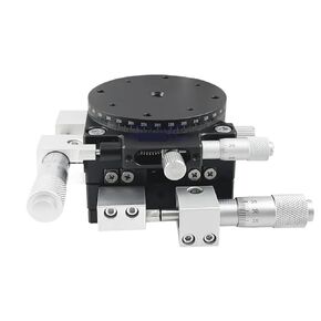 XYR Axis 60mm LS60-L LS60-LM Manual Trimming Platform Translation Table Rotary Cross Rail 1Pcs(LS60-L) in Kuwait