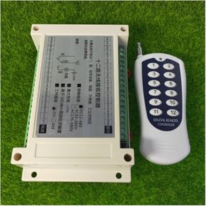 12 قناة AC220V 10A عالية الطاقة للتحكم عن بعد وحدة التتابع جهاز استقبال لاسلكي وحدة تحكم صناعية 3 أوضاع عمل (الحجم: 1 جهاز تحكم عن بعد) in Kuwait