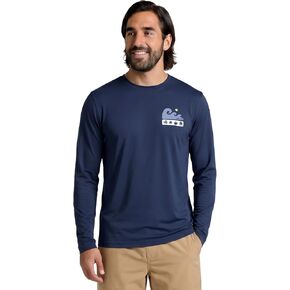 Reel Life Men's Jax Long Sleeve Shirt | UPF 50+ Sun Protection | Lightweight, Quick Dry, Breathable Top| Black Iris, XX-Large in Kuwait