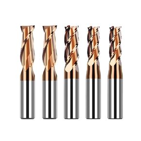 Carbide End Mills HRC55 Cutting Tool Interval 0.1mm CNC Maching Flat Metal Cutter 2/4F Tungsten Steel Milling 1Pcs(D5.3xD6x50L) in Kuwait