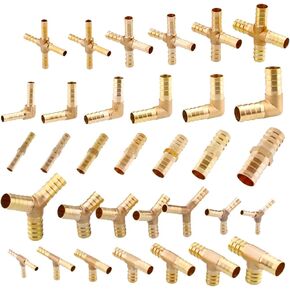 Brass U Type 4mm 6mm 8mm 10mm 12mm Splicer Pipe Fitting Hose Barb Copper Barbed Connector Joint Coupler Adapter 1Pcs(14mm Barb) in Saudi Arabia