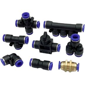 10Pcs Pneumatic Fittings Quick Connector Air Hose Tube Connectors Plastic PU PY 4 6 8 10 12mm Push Into Pluglug(PE (10PCS A LOT)) in Saudi Arabia