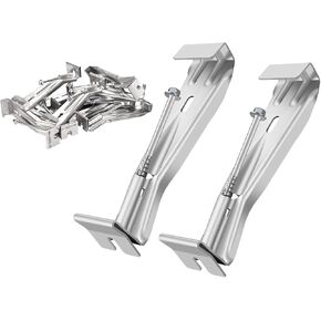 50 Pack Gutter Hangers 5 Inch, Rain Gutter Hangers, Heavy Duty G Utter H Angers with a Pre Inserted Rust Resistant Screw, K Style Aluminum G Utter H Anger for Repairing Sagging Rain G utters Parts in Kuwait