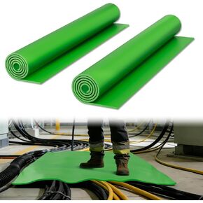 2PCS 27.5" x 19.7" Rubber Mat - 1200V Voltage Withstandable, High-Voltage Electrical Safety Rubber Mat, Eye-Catching Green, Suitable for Any Area Requiring Insulation(IEC Certified Products) in Kuwait