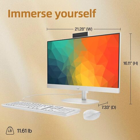 كمبيوتر مكتبي HP الكل في واحد مقاس 24 بوصة، شاشة FHD IPS، شاشة تعمل باللمس، Intel Core i3، 8 جيجابايت DDR4، 512 جيجابايت SSD، Intel UHD Graphics، HDMI، USB-C/A، RJ45، لوحة مفاتيح وماوس، مضاد للتوهج، WiFi6، Win 11 Pro in Kuwait