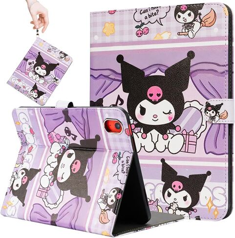 Cute Cartoon Case for iPad 10th Generation 10.9 Inch 2022, iPad (16) 11th Generation 11 inch 2025 with Pencil Holder & Stand, Auto Wake/Sleep & Wrist Band, Folio Case for Kids Girls (Purple) in Saudi Arabia