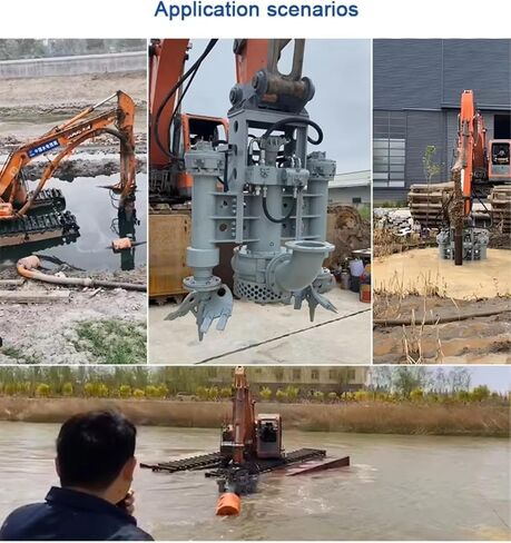 Excavator Hydraulic Sand Pump, Industrial Slurry Pump Attachment Submersible Sand Equipment for Dredging, River Maintenance and Mud Transfer in Kuwait