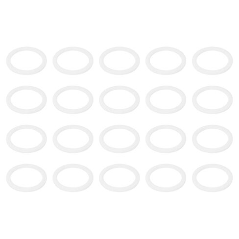 PATIKIL M25 PTFE Flat Washer, 20 Pcs 25mm ID 30mm OD 1.5mm Thick O-Ring Sealing Gasket Spacer for Fasten Screws Flanges Faucet Pipe Valves, White in Kuwait