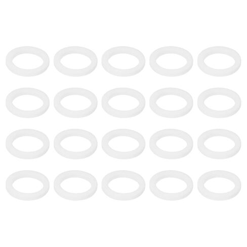 PATIKIL M25 PTFE Flat Washer, 20 Pcs 25mm ID 30mm OD 1.5mm Thick O-Ring Sealing Gasket Spacer for Fasten Screws Flanges Faucet Pipe Valves, White in Kuwait