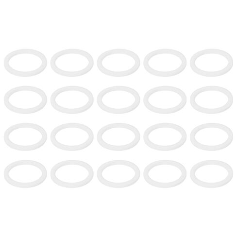 PATIKIL M25 PTFE Flat Washer, 20 Pcs 25mm ID 30mm OD 1.5mm Thick O-Ring Sealing Gasket Spacer for Fasten Screws Flanges Faucet Pipe Valves, White in Kuwait