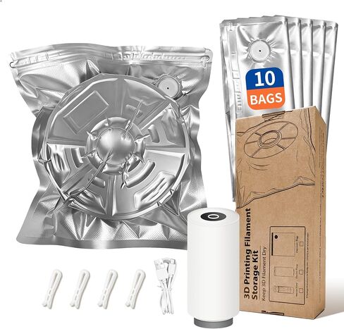 20 PCS 3D Printer Filament Storage Bags 13x15in, Vacuum Sealed Light-Proof Moisture-Proof with 6 Reusable Seal Clips,for PLA PETG TPU Filament, 3D Printing Accessories in Kuwait