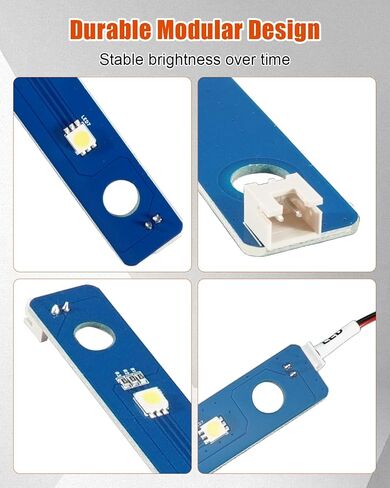 مجموعة شريط إضاءة LED للطابعة ثلاثية الأبعاد تناسب طابعات Flashforge Adventurer 5M/5M Pro ثلاثية الأبعاد، 7 قطع من خرزات المصباح 24 فولت مع كابل شريط إضاءة ساطع مرن، قطعتان in Kuwait