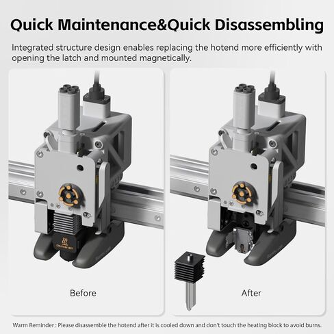 Original Bamboo Lab A1/A1 Mini 0.6mm Hotend، درجة حرارة عالية وسرعة سريعة فوهة فولاذية صلبة + كتلة تسخين هيكل متكامل نهاية ساخنة متوافقة مع طابعات Bambu Lab A1 وA1 Mini ثلاثية الأبعاد in Kuwait