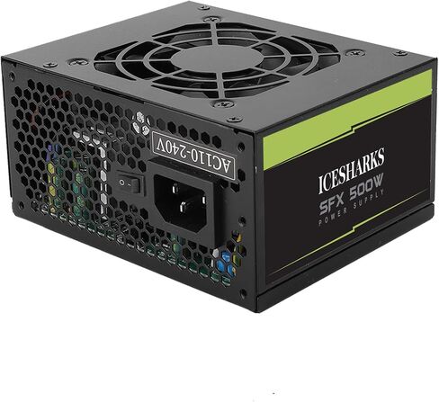 Power Supply, Equipped with Ultra-Quiet Fans, 500W Power Supply Suitable for Micro SFX, is the Best Gaming Server Power Supply 500W SFX PSU. Black in Kuwait