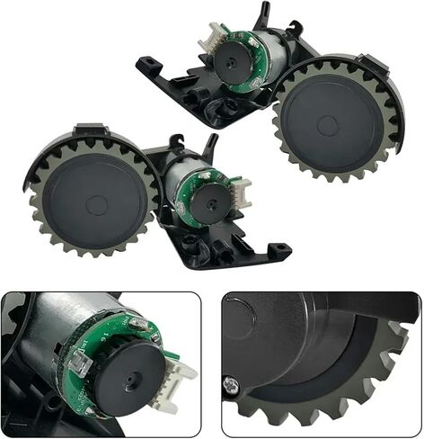 العجلة اليمنى والعجلة اليسرى مع محرك متوافق مع Lefant M210 M210S M210B M213 OKP K2-K5 L1Robot ملحقات قطع غيار المكنسة الكهربائية (العجلة اليسرى B) in Kuwait