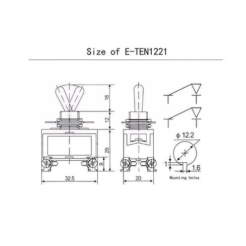 E-TEN1322 مفاتيح تبديل مكونة من 3 عبوات، 3 أوضاع تشغيل وإيقاف و6 دبابيس SPDT 15A 250V مفتاح تبديل مقاوم للماء مع غطاء حذاء، مفتاح هزاز عالي التحمل in Kuwait