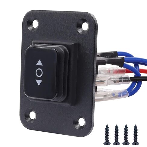 TWTADE لحظة للماء قطبية عكس التبديل 12V DC 10A أعلى أسفل محرك التحكم 6 دبوس 3 موقف (ON)-إيقاف-(ON) الروك تبديل التبديل مع لوحة، والأسلاك، ومسامير in Kuwait