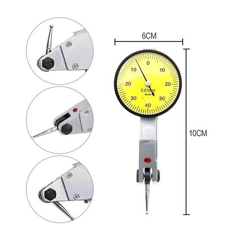 0-0.8mm Precision Dial Test Lever Indicator Gauge Scale Meter 360 Degree Rotate Measuring Gauging Tool Dial Indicator in Saudi Arabia