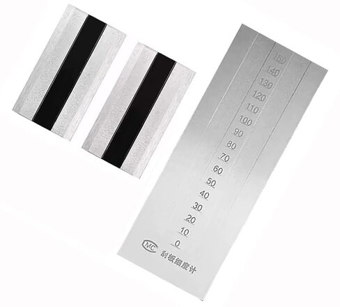 Fineness Meter Double Groove Grindometer with 2 Scrapers Double Channel Indexing Value 5μm Scale Range 0-150μm Recommended Range＞70μm Scraper Size 155 * 50 * 12mm in Kuwait