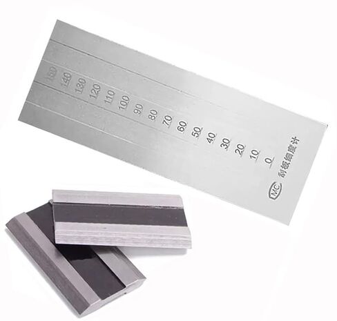 Scraper Fineness Meter Stainless Steel Grind Gauges with 2 Scrapers Double Groove Indexing Value 5μm Scale Range 0-150μm Inclined Groove Size 120 * 13mm GB/T1724-93 Standard in Kuwait