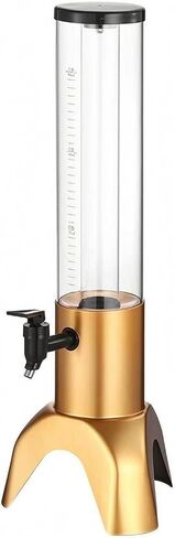 Beer Dispenser Clear Beer Dispenser Sturdy Base, Gold, Gold, Without Ice Tube in Kuwait
