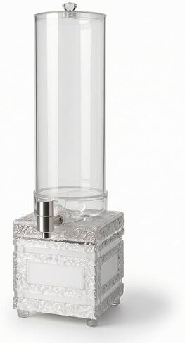 Beer Dispenser Acrylic Countertop Beer Dispenser Stable Base, Colorful Light Ice Pattern 3 Liter Round Barrel in Kuwait