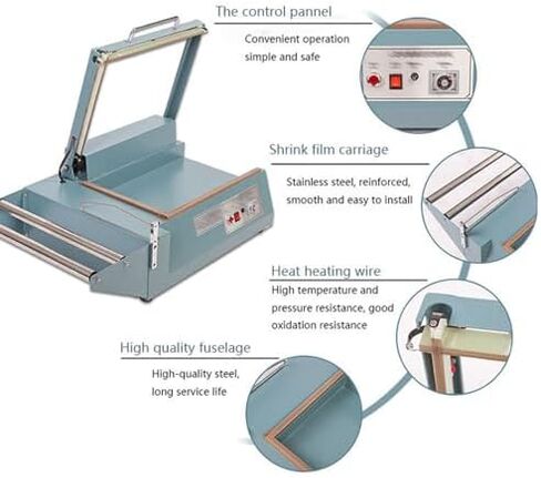 1000W Heavy-Duty Heat Shrink Packaging Machine, Pulse Heat Sealer for Home & Commercial Use, Efficient Shrink Wrap Tool for Durables Packaging in Kuwait