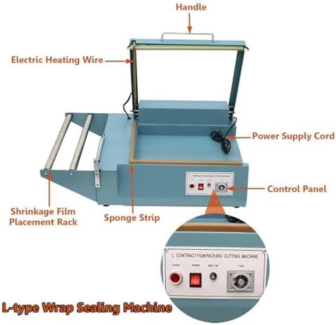 1000W Heavy-Duty Heat Shrink Packaging Machine, Pulse Heat Sealer for Home & Commercial Use, Efficient Shrink Wrap Tool for Durables Packaging in Kuwait