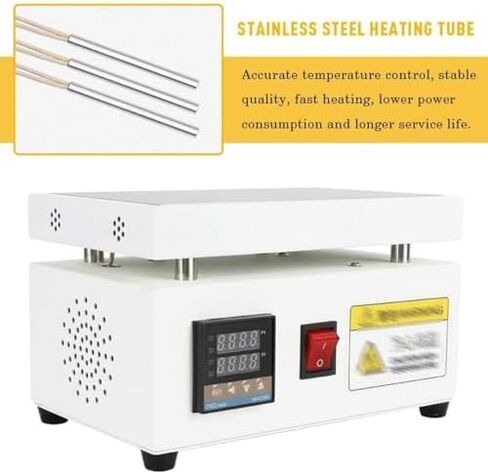 Manual Cellophane Wrapping Machine, 0-300℃ Desktop Sealer with Pid Temperature Control, Non-Slips Pads, Ideals for Tea Box Shrink Packaging in Kuwait