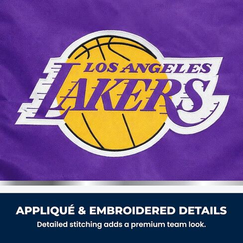 علم الحديقة الفاخر لفريق NBA من Party Animal، مقاس 12.5 بوصة × 18 بوصة، نايلون مزدوج الخياطة، ديكور منزلي خارجي للفناء والشرفة والحديقة، لوس أنجلوس ليكرز in Kuwait