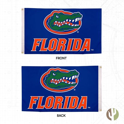 Desert Cactus University of Florida Flag Double Sided UF Gators Banners 100% Polyester Indoor Outdoor 3x5 feet Flags (Double Sided - Flag 1) in Kuwait