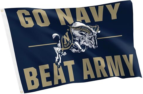 Desert Cactus United States Naval Academy 100% Polyester Indoor Outdoor 3x5 feet Banner Midshipmen Navy USNA (Flag Go Navy, Beat Army) in Kuwait