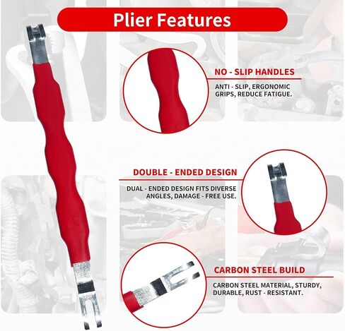 Electrical Disconnect Pliers for Cars 4-Piece - Electrical Connector Disconnect Tool Set, Automotive Plug Connector Separator Removal Tool & Hose Clamp Pliers (Straight+60 Degree) in Kuwait