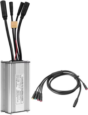 36V/48V KT 25A Ebike فرش السيارات تحكم موجة جيبية للماء لمحرك 750W، سبائك الألومنيوم الأساسية وحدة تحكم الدراجة الكهربائية سلك الضوء مع استبدال كابل 1T5 لتحويل الدراجة الإلكترونية in Kuwait