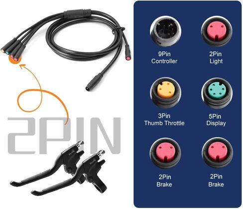 36V/48V KT 25A Ebike فرش السيارات تحكم موجة جيبية للماء لمحرك 750W، سبائك الألومنيوم الأساسية وحدة تحكم الدراجة الكهربائية سلك الضوء مع استبدال كابل 1T5 لتحويل الدراجة الإلكترونية in Kuwait