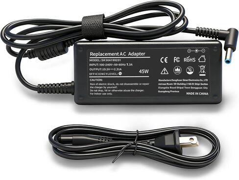 45W Laptop Charger Replacement for HP Laptop Charger Elitebook x360 Pavilion Spectre Chromebook Envy Elite x2 Computer Travel Smart Blue Tip Power Adapter in Kuwait