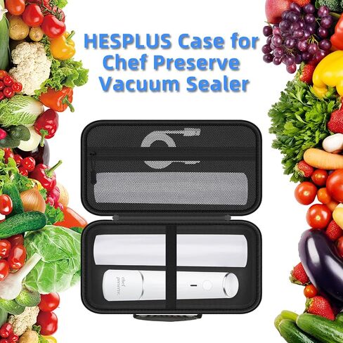 Case for Chef Preserve Vacuum Sealer, Hard EVA Protective Travel Case, Waterproof Dustproof Shockproof, with Mesh Pocket & Elastic Strap-BLACK (CASE ONLY) in Saudi Arabia
