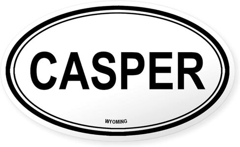 CafePress Casper (Wyoming) Oval Sticker Oval Bumper Sticker Car Decal in Saudi Arabia