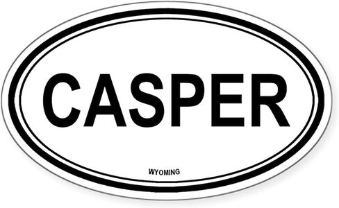 CafePress Casper (Wyoming) Oval Sticker Oval Bumper Sticker Car Decal in Saudi Arabia
